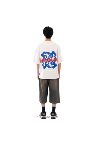 OFF White Tee Blue logo