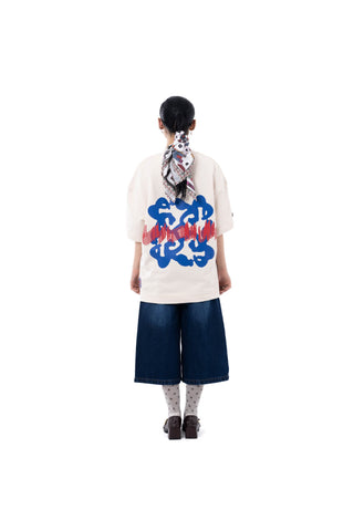 OFF White Tee Blue logo