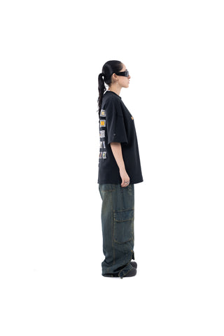 Technical Green Fade Wash Cargo Jeans 2.0