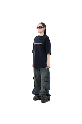 Technical Green Fade Wash Cargo Jeans 2.0