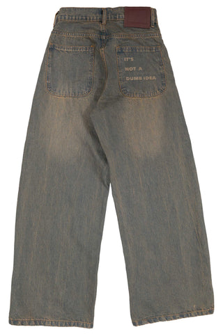Light Vintage Brown Wash Wide Leg Fit Jeans 2.0