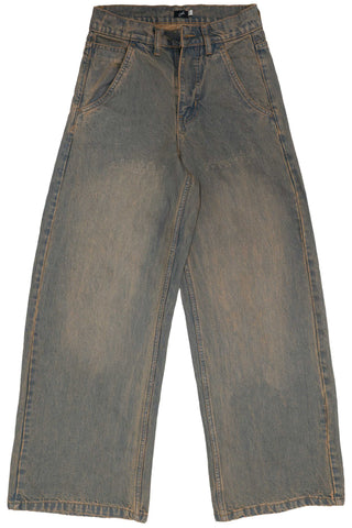 Light Vintage Brown Wash Wide Leg Fit Jeans 2.0