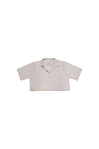 BEIGE CROP SHIRT