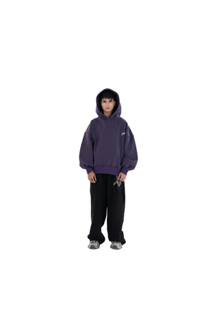 PURPLE ESSENTIAL BALLOON HOODIE