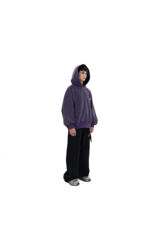 PURPLE ESSENTIAL BALLOON HOODIE