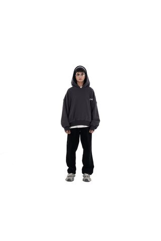 CHARCOAL REVERSIBLE BALLOON HOODIE