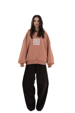 RUST REVERSIBLE BALLOON HOODIE