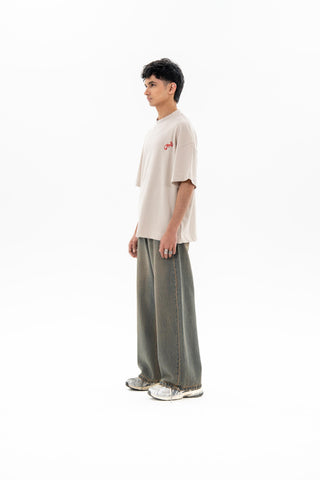 NQ Dumb Idea Tee / Beige Tee