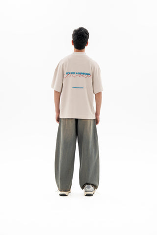 NQ Dumb Idea Tee / Beige Tee