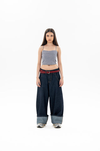 Salvage Denim Blue Wide Leg Fit Jeans