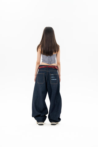 Salvage Denim Blue Wide Leg Fit Jeans