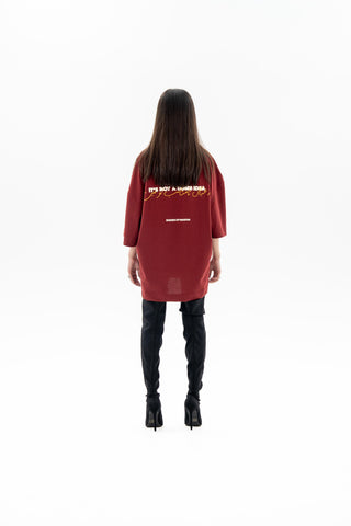 NQ Dumb Idea Tee / Maroon