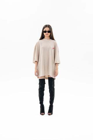 NQ Dumb Idea Tee / Beige Tee
