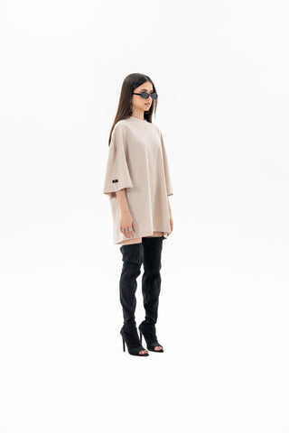 NQ Dumb Idea Tee / Beige Tee