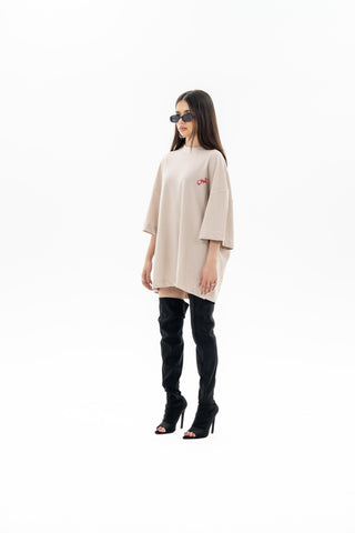 NQ Dumb Idea Tee / Beige Tee