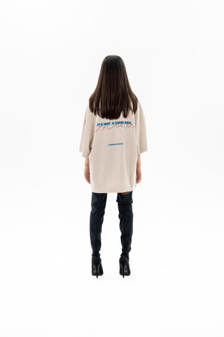 NQ Dumb Idea Tee / Beige Tee