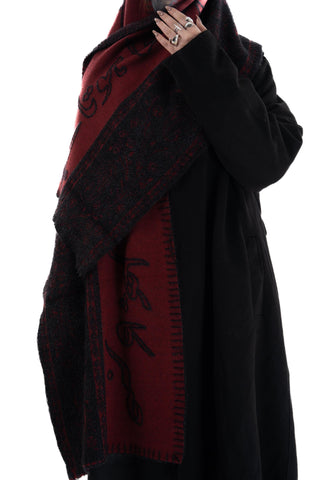 MAROON WOOL SCARF