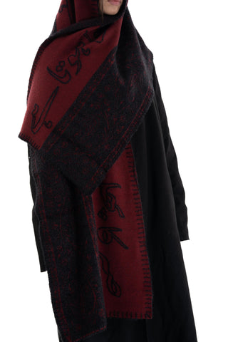 MAROON WOOL SCARF