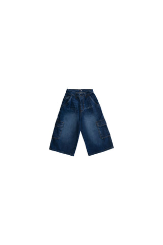 Blue cargo jorts