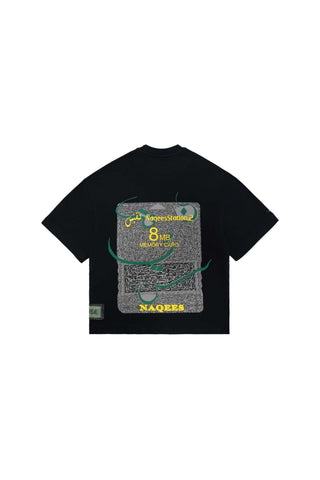 Memory card tee flat lay back
