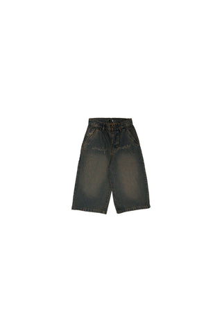 Vintage jorts flat lay front