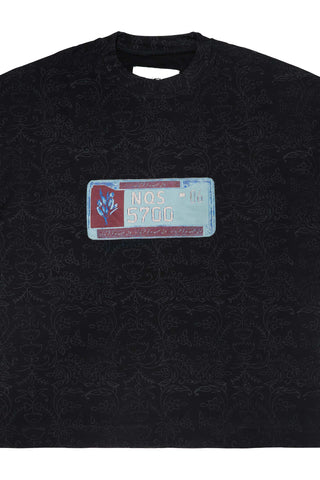 NUMBER PLATE CROP TEE